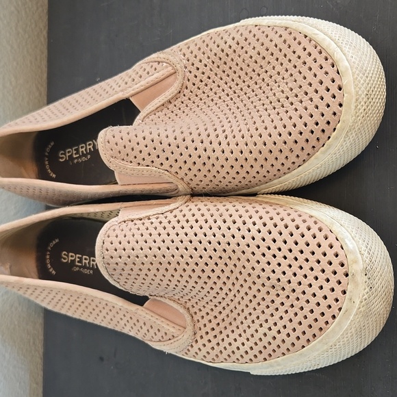 Sperry Top-Side Seaside Perforated Rose Shoes Size 9 - Picture 5 of 8